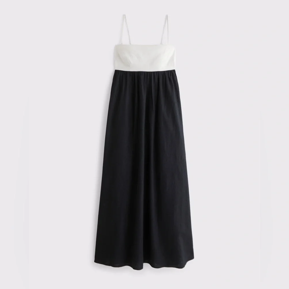 NWT A&F Tie-Back Babydoll Maxi Dress